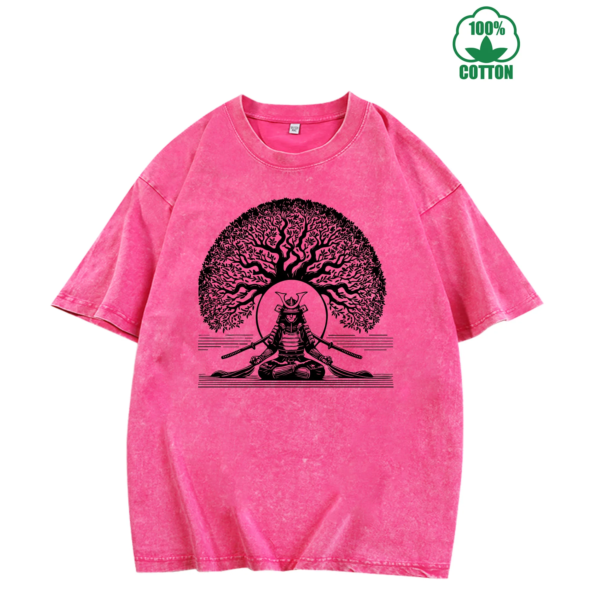 

Silent Warrior Vintage Washed T-Shirt 230g 100% Cotton Comfortable Oversized Streetwear Unisex