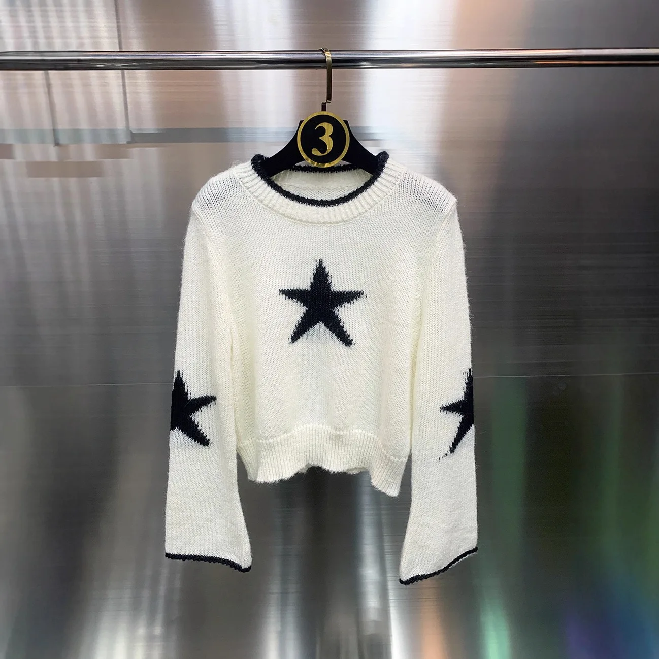 

Новый зимний женский свитер из смесовой шерсти с принтом «Sweet Korean Sle Star», свободного кроя, с круглым вырезом, на каждый день