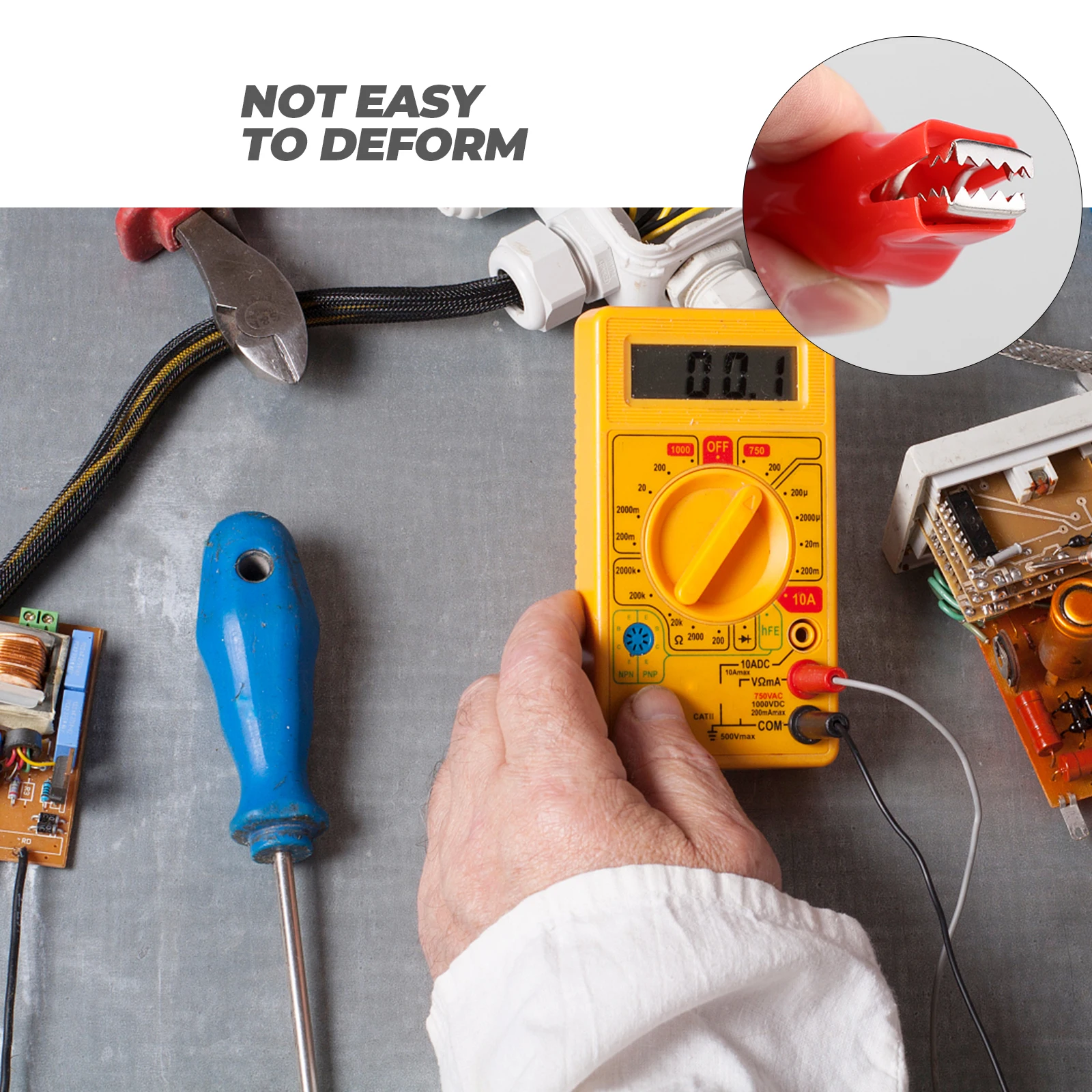 

8Pcs Alligator Clip Copper Clamp Insulated Double Jaw Clamp for Electric Test Lead Connection Banana Safety Clip