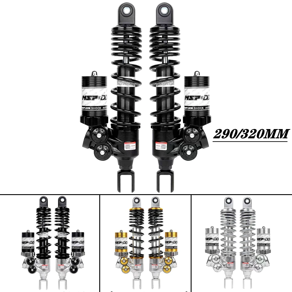 290mm/320mm MSPx DDS Inverted Rear Shock Absorber Universal For Scooter Nmax Nvx Aerox155 Xmax RSZ Pcx125 150 NIU Ninebot Modify 