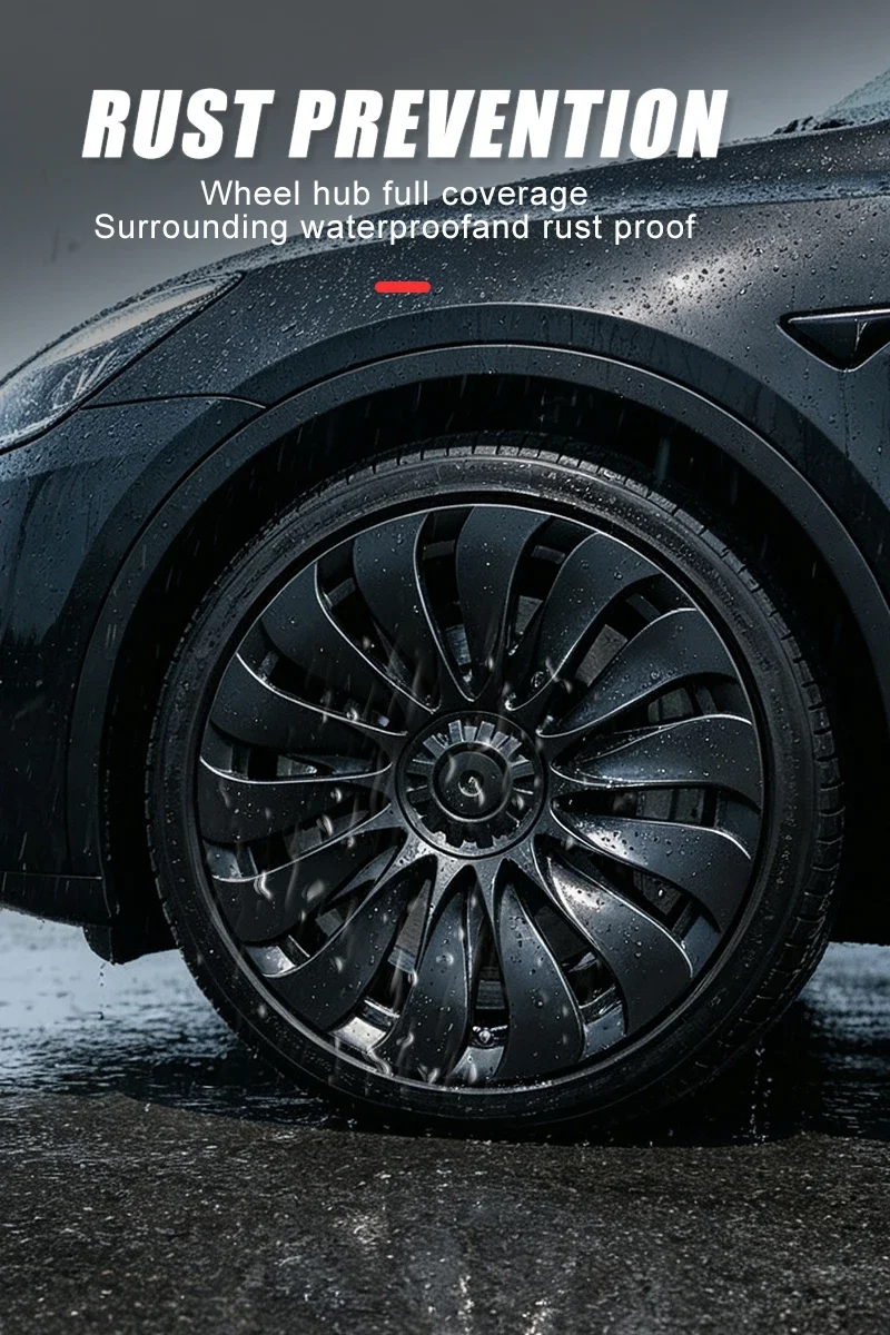 Für Tesla Model Y Juniper Standard 18 Zoll 4 Stück Vollrand-Apertur-Radabdeckung Radkappen Leistungs-Ersatzteile Zubehör 2026 – Detail 9