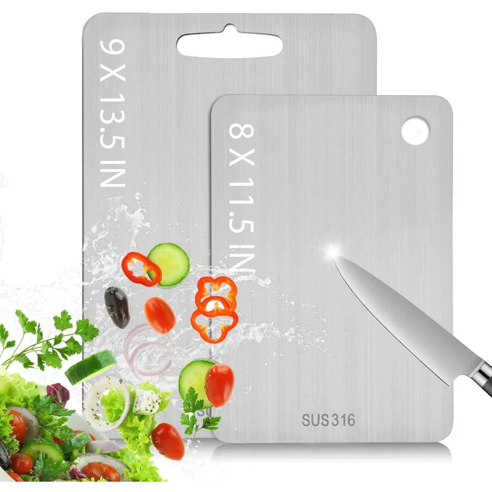 

Titanium Cutting Board, Steel Cutting Boards For Kitchen, Stainless Steel Cutting Board 316, Large Double Sided Medical-grade Hy