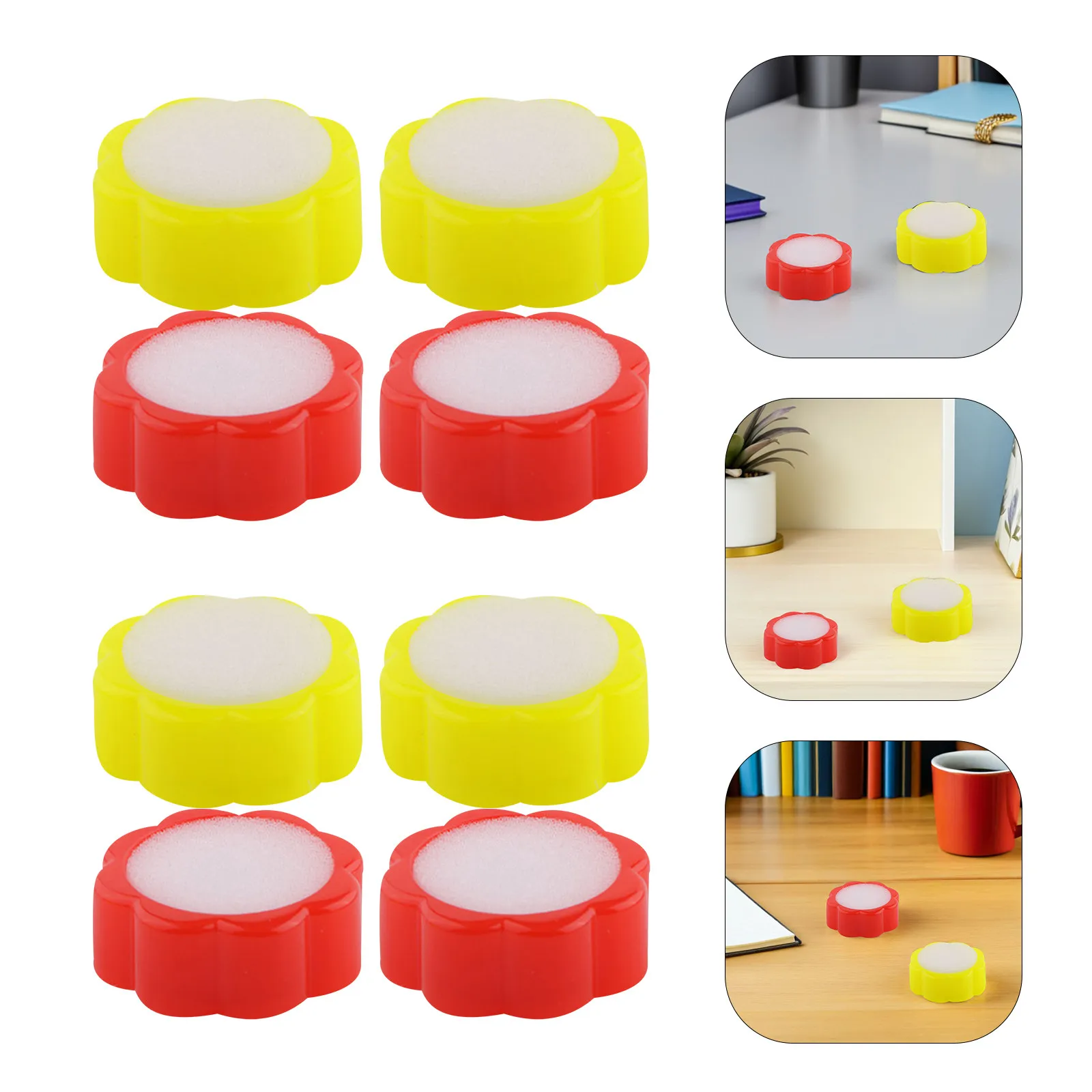 

20 шт. губчатых влажителей для пальцев в форме цветка, инструмент для подсчета денег и сортировки документов в офисе