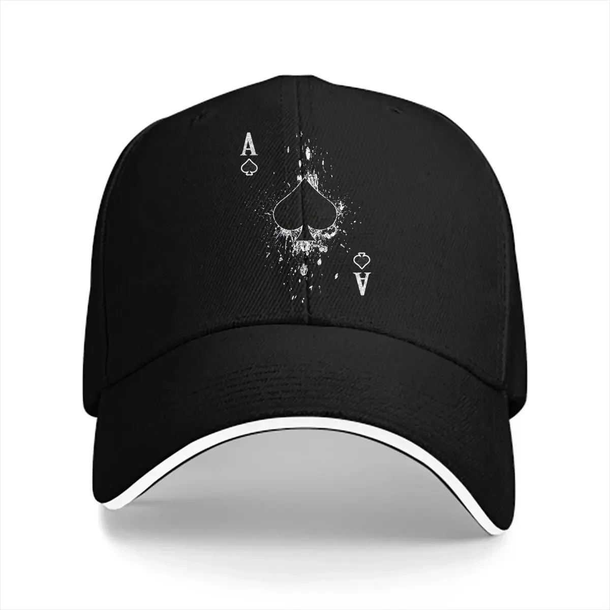 Poker Multicolor Hat Peaked Men's Cap Ace Of Spades Poker Apparel Classic Personalized Visor Protection Hats