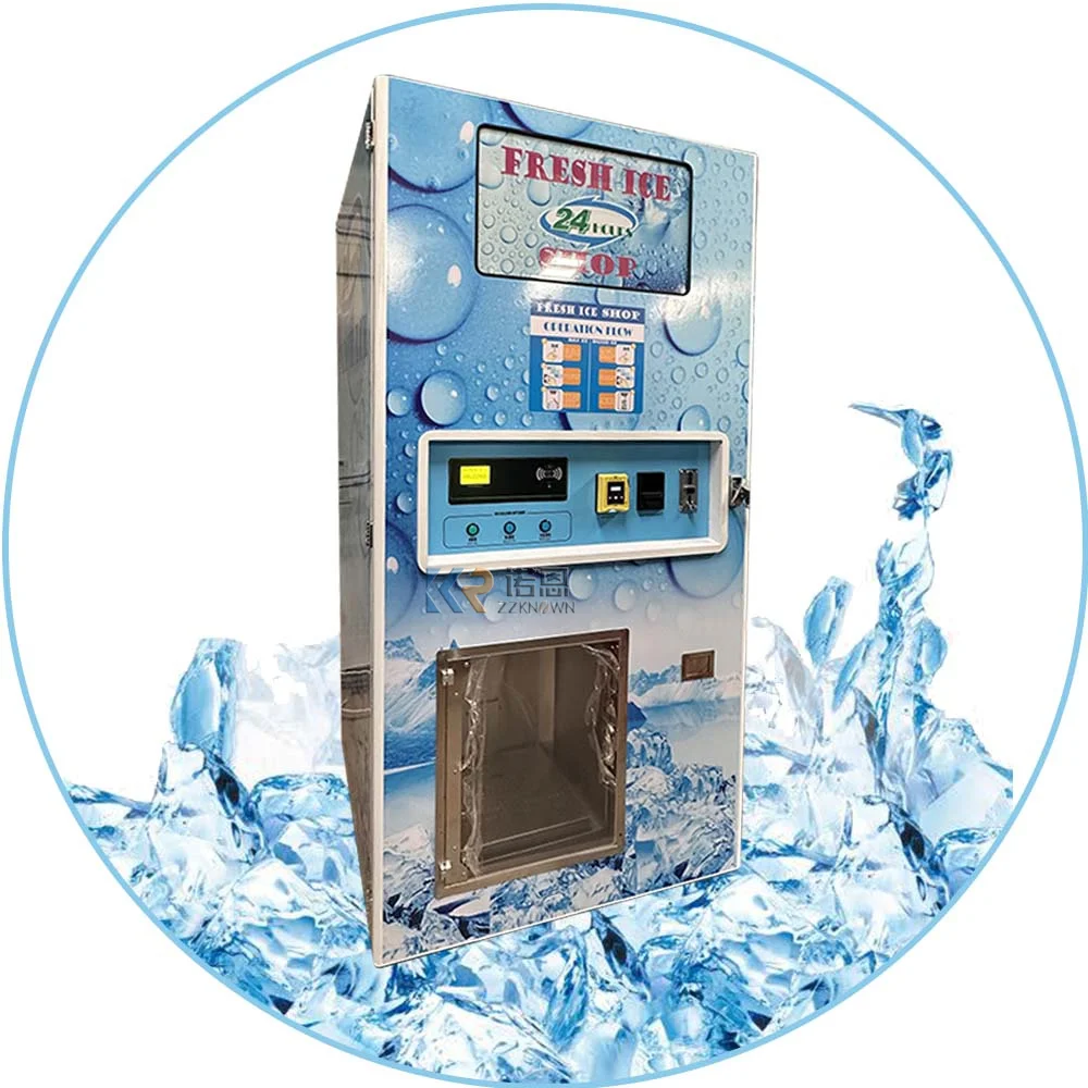 Hot Selling Ce Approved Outdoor Water And Ice Vending Machine For Sale Ice Cube Vending Machine with IC Card and Coin system