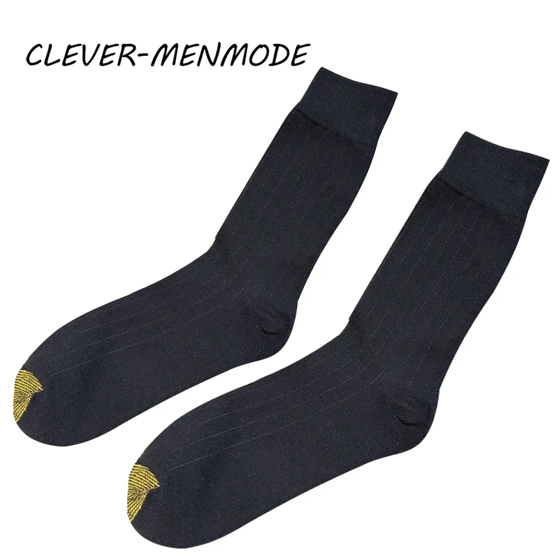 Herren Sexy Baumwolle Business Socken Bequeme atmungsaktive Sportsocken High Tube Gestreifte Casual Soft Socken – Detail 1