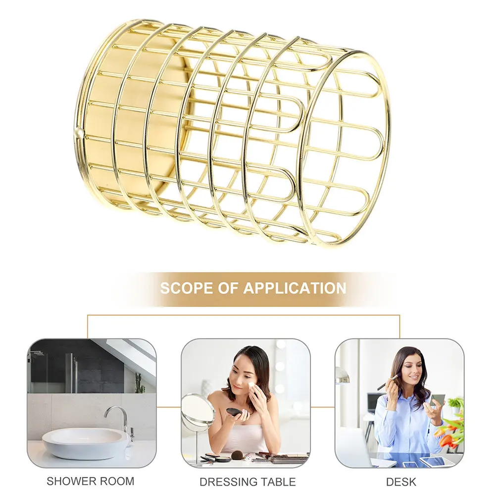 2Pcs Desk Organizer Holder Wire Pencil Cylindrical Pens Markers Pencils Rulers Home Office School Use