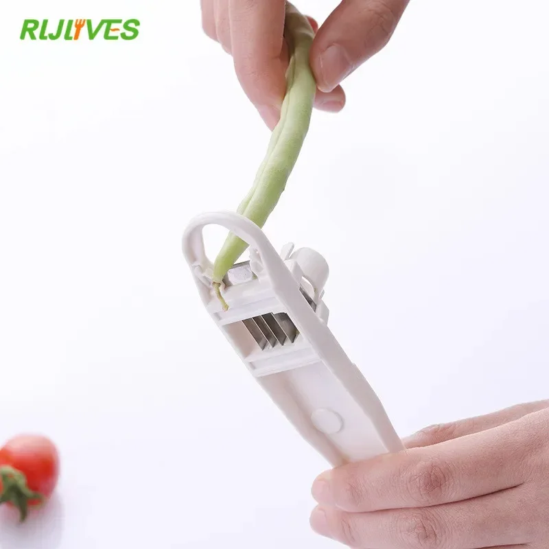Snijbonen Snijmachine - Handige Groene Bonen Frencher Tool Voor Snelle Reepjes | Witte Keukenaccessoire