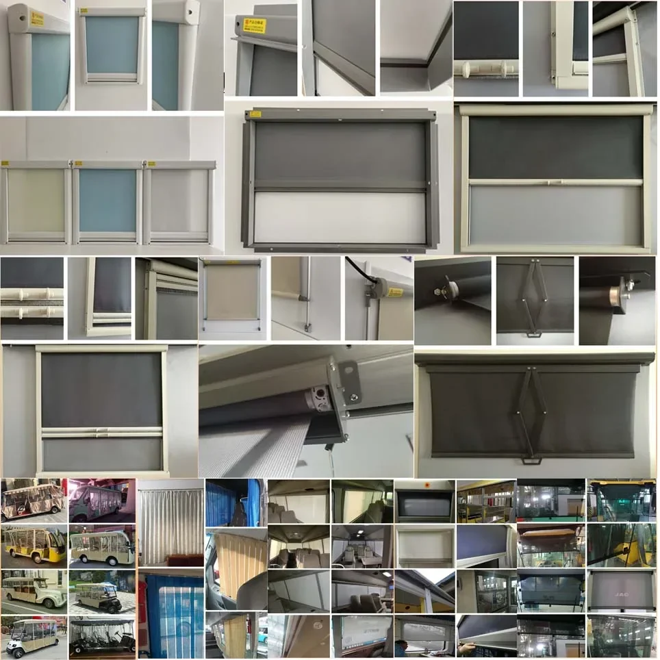 مظلة كهربائية لحافلة المدرب رائجة البيع، ستارة كهربائية مع قضيب للحافلة