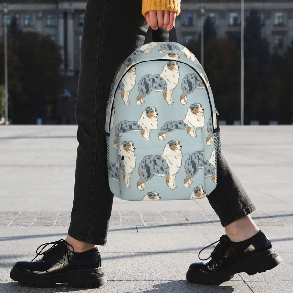 Australian Shepherd Aussie Dog Backpack Student BookBag Men Women School Bag Computer Shoulder Bags