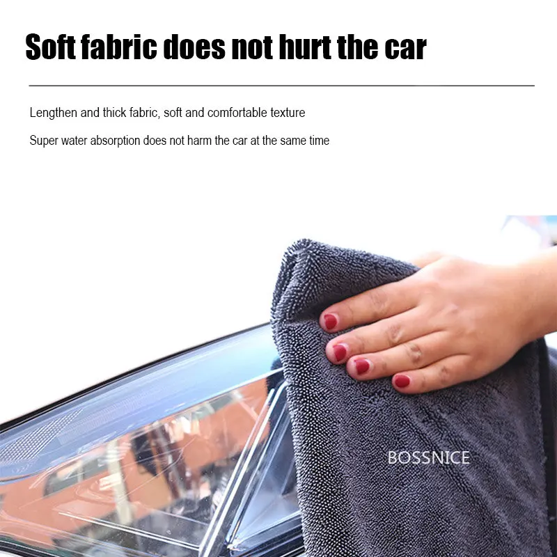 500GSM 40X30/40/60cm Cleaning Microfiber Towel Cleaning Drying Towels Cloth For Car Windows Screen Large Super Absorbent Rag