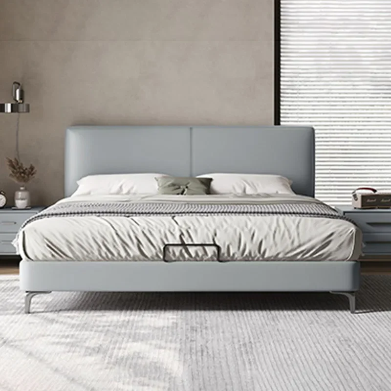 Modern Twin Platform Bed Frame Queen Wooden Frame Single Bed Upholstered Nightstands Somieres Y Marcos De Camahome Furniture