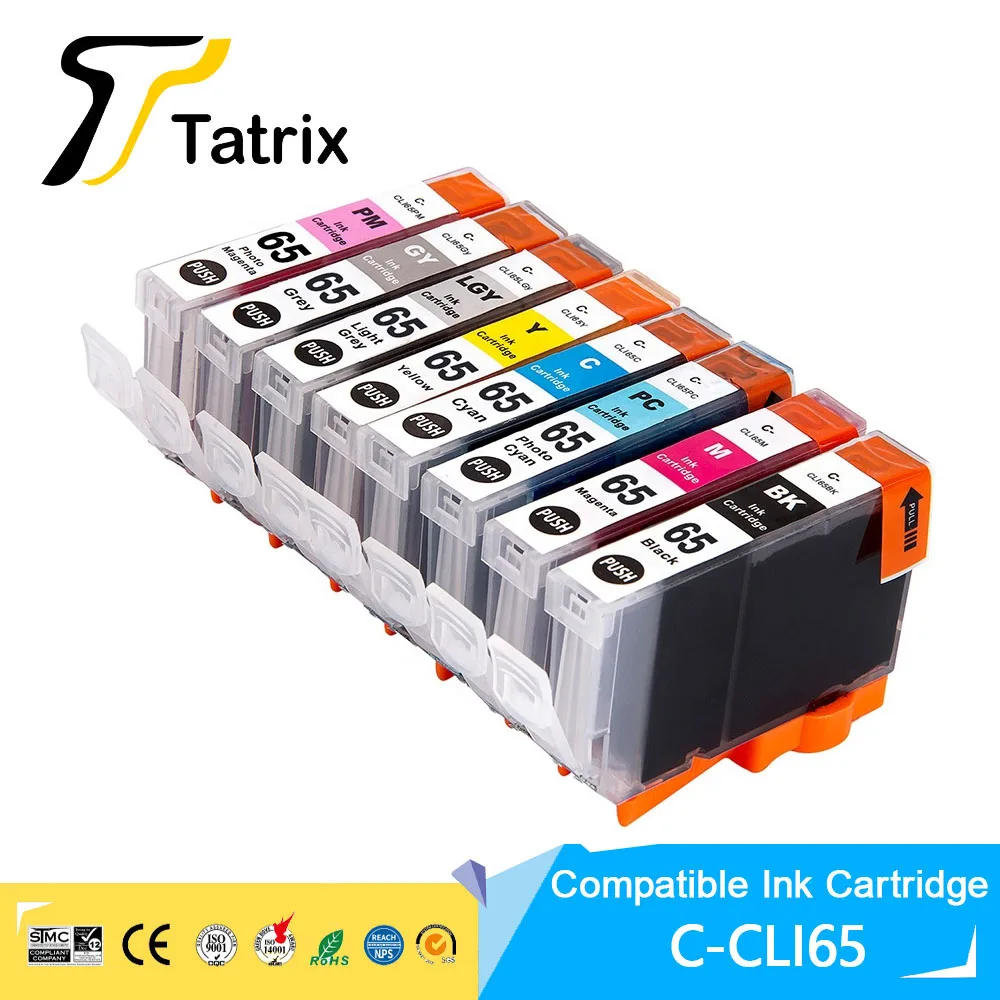 Tatrix CLI 65 CLI65 CLI-65 Premium Compatible ink cartridge. Color InkJet Ink Cartridge for Canon PIXMA Pro 200 Pro-200 Printer