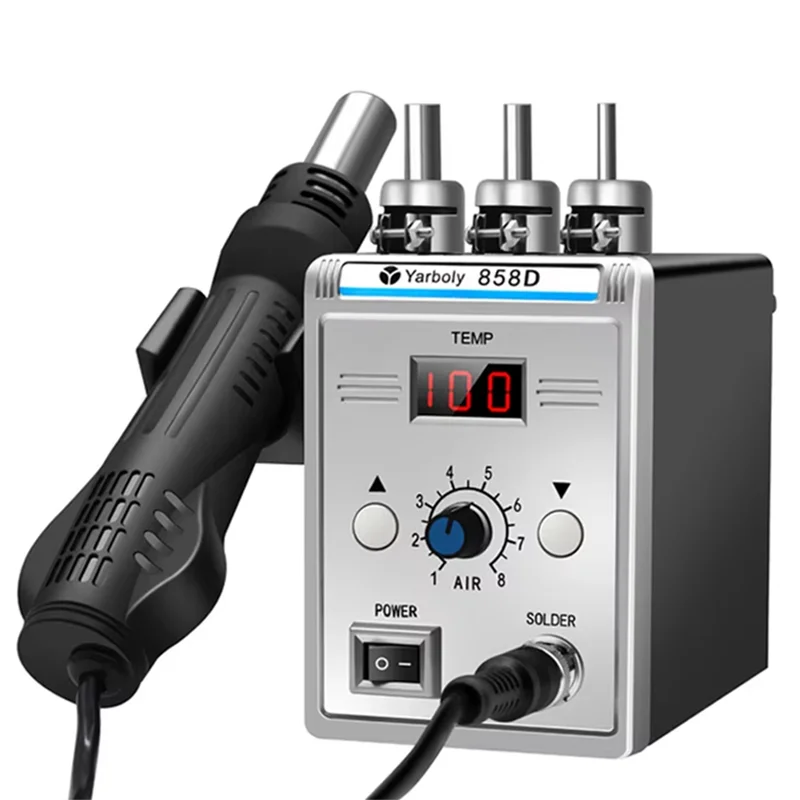 Pistolet à air chaud 858D, station de soudage BGA, pistolet thermique 220V 700W, sèche-cheveux pour soudure SMD SMT, outil de réparation