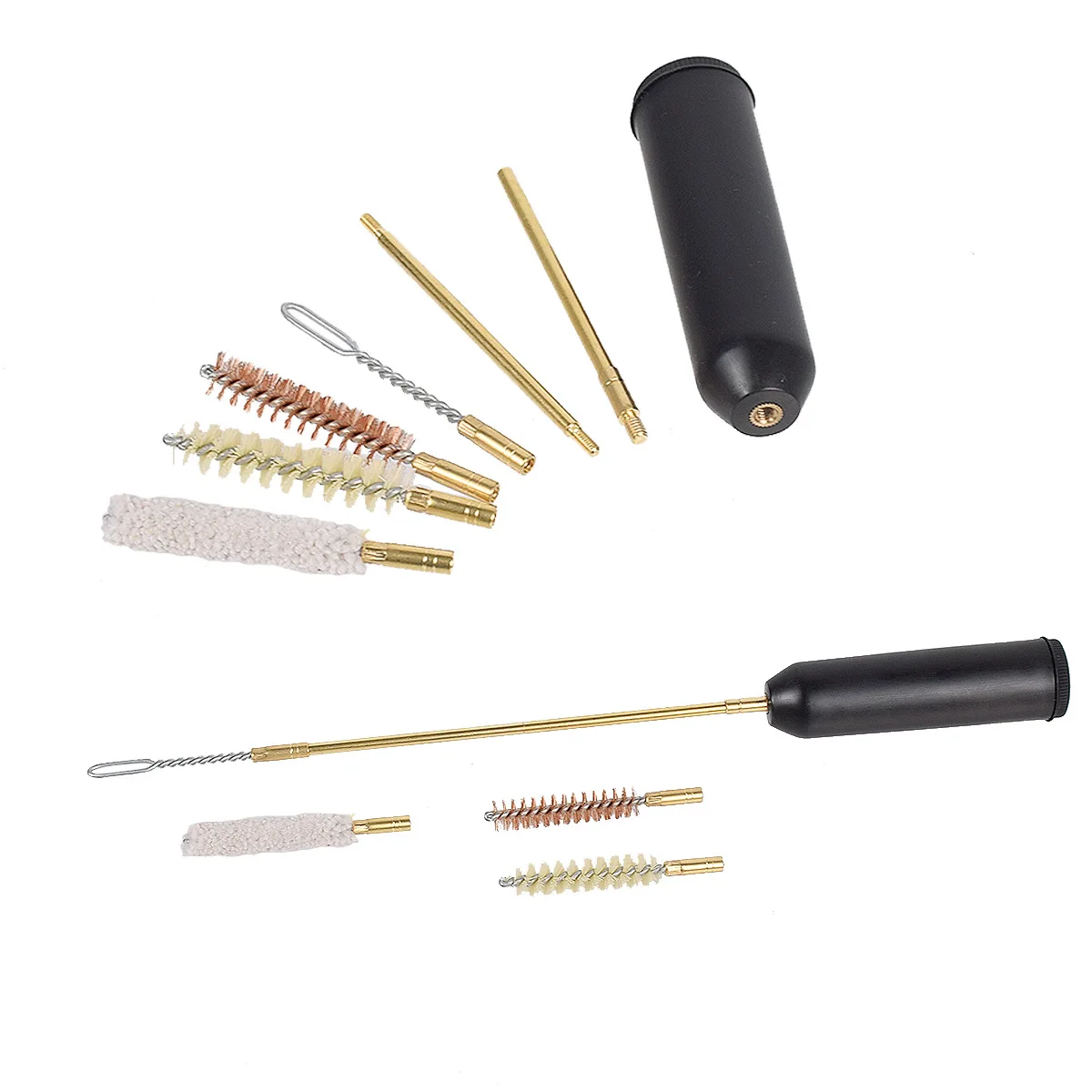 

7-piece Pipe Brush/Pocket Mini Brush Set 9mm Pocket Size Pistol Cle