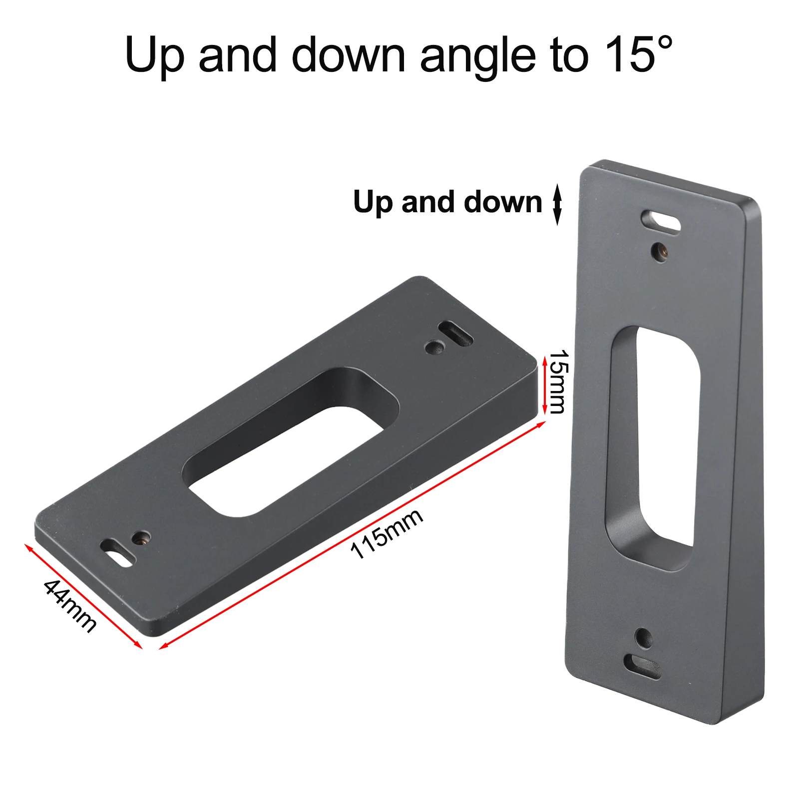 1pcs Home Office Anti Theft Ring Video Doorbell Mount With 15 Degree Adjustable Angle Wedge Doorbell Adjuster Bracket