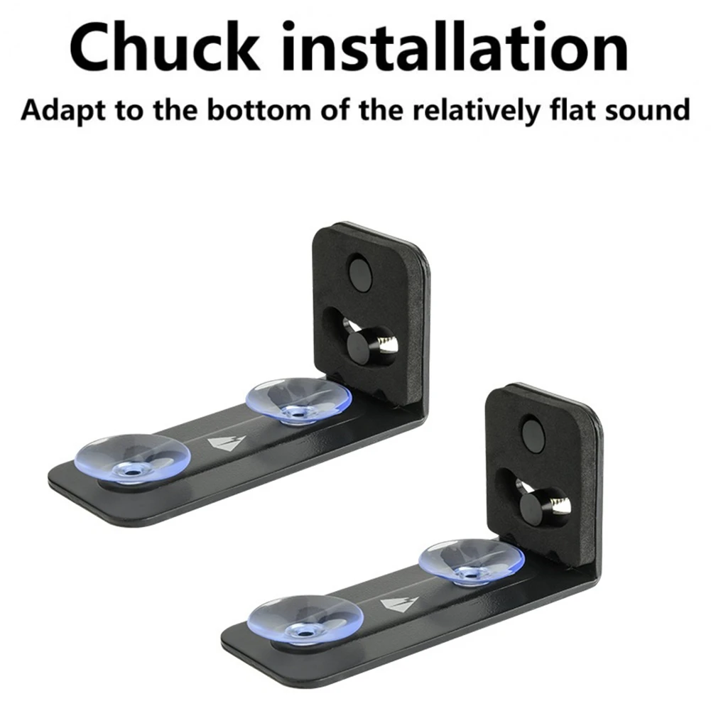 ABAG 2Pcs Soundbar Stand Universal Anti-Slip Metal Sound Bar Wall Mounting Holder For Home