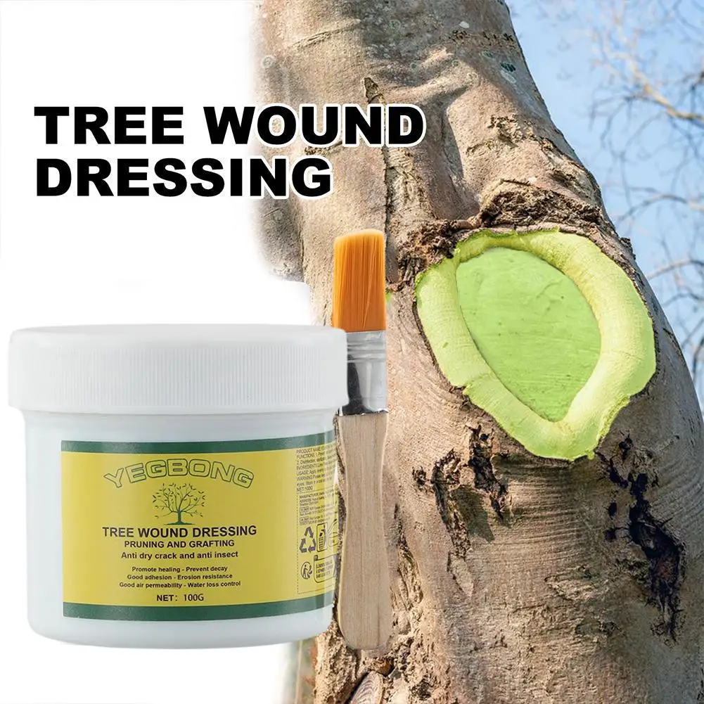 Healing Agent For Protective Tree Garden Tree Grafting Paste Tree Wound Dressing Pruning Sealer With Brush Bonsai Wound Age P8J0