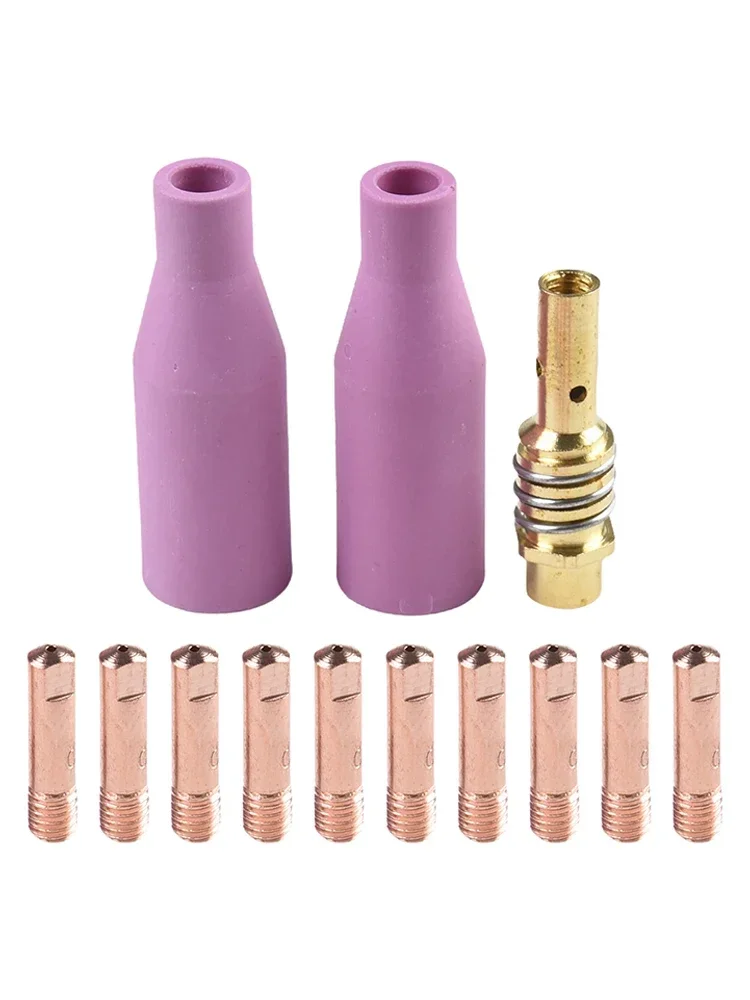 Welding Torch 13PC 15AK Argon Ceramic Contact Tip Electrode Clip For 15AK MIG Gas Gas Nozzle Holder Nozzle Holder