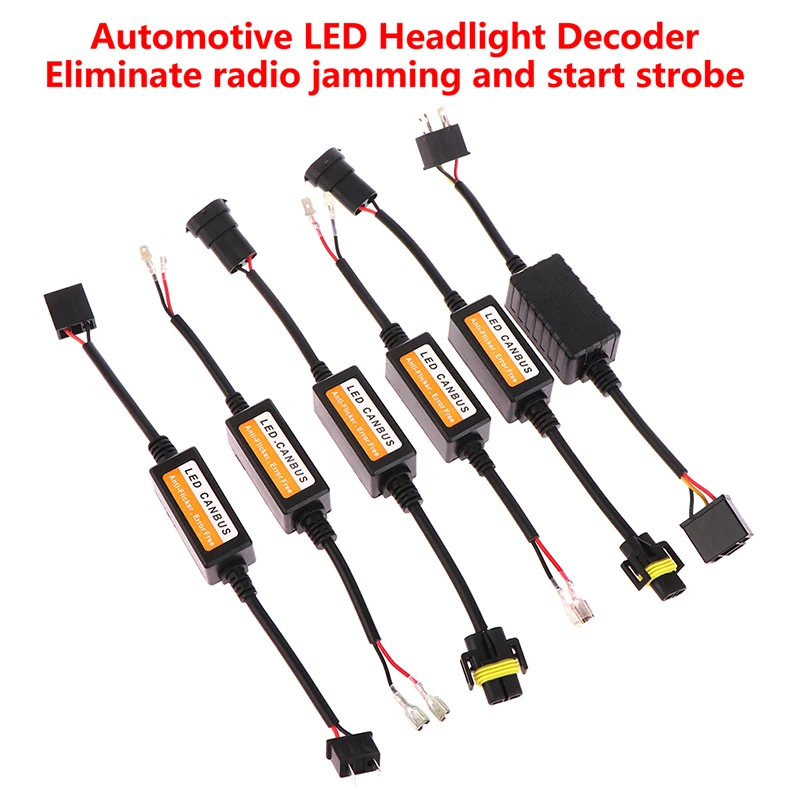 LED Canbus Decoder Car Headlights Error Free Resistor H1 H3 H4 H7 H9 H11 Adapter Warning Canceller