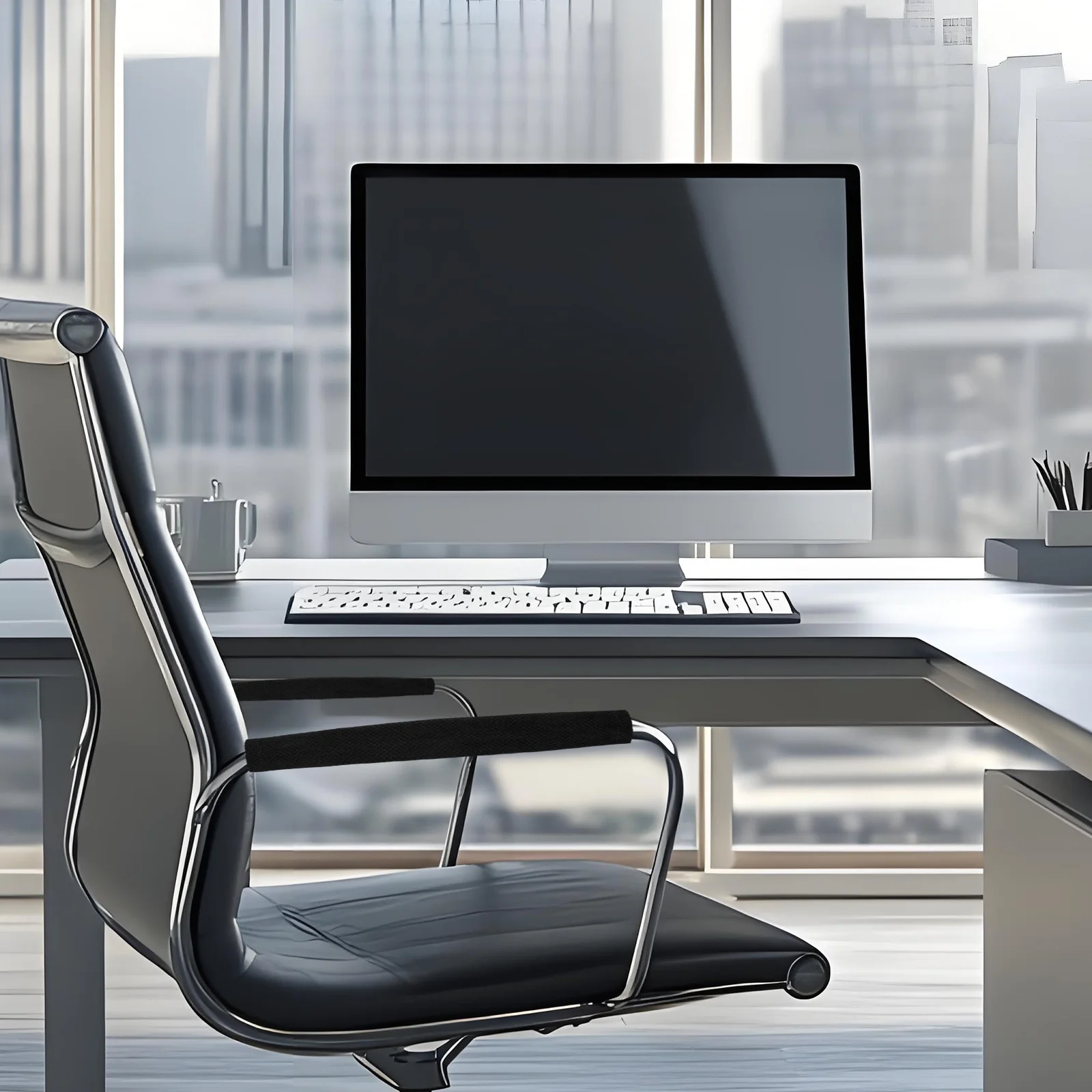 

2Pairs Office Chair Armrest Protectors Stretchable Elastic Washable Covers Soft Polyester Zipper Slipcover for Gaming Swivel