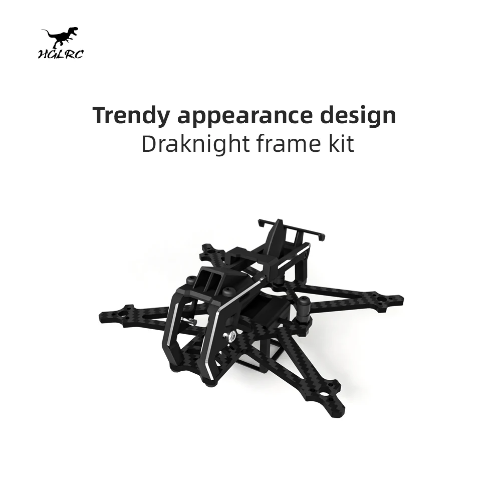 

HGLRC Draknight 2inch Ultra-light FPV Toothpick Frame Kits 91mm Wheelbase for FPV Freestyle 2inch Outdoor Indoor Drones