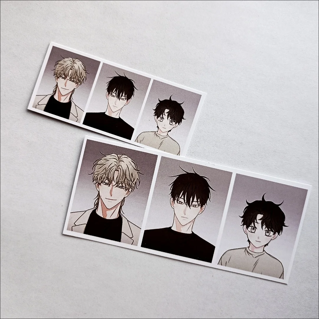 New Arrive 3Pcs/Set Korean Double Male Comics 물가의 밤/Night by the Sea 2Inches 1Inch ID Photo Free Shipping