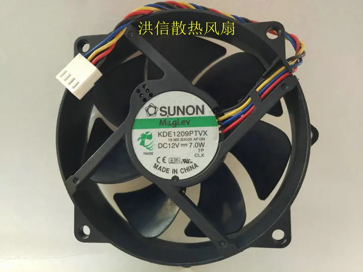 

Free shipping original SUNON KDE1209PTVX DC12V 7.0W magnetic bearing PWM temperature control CPU fan