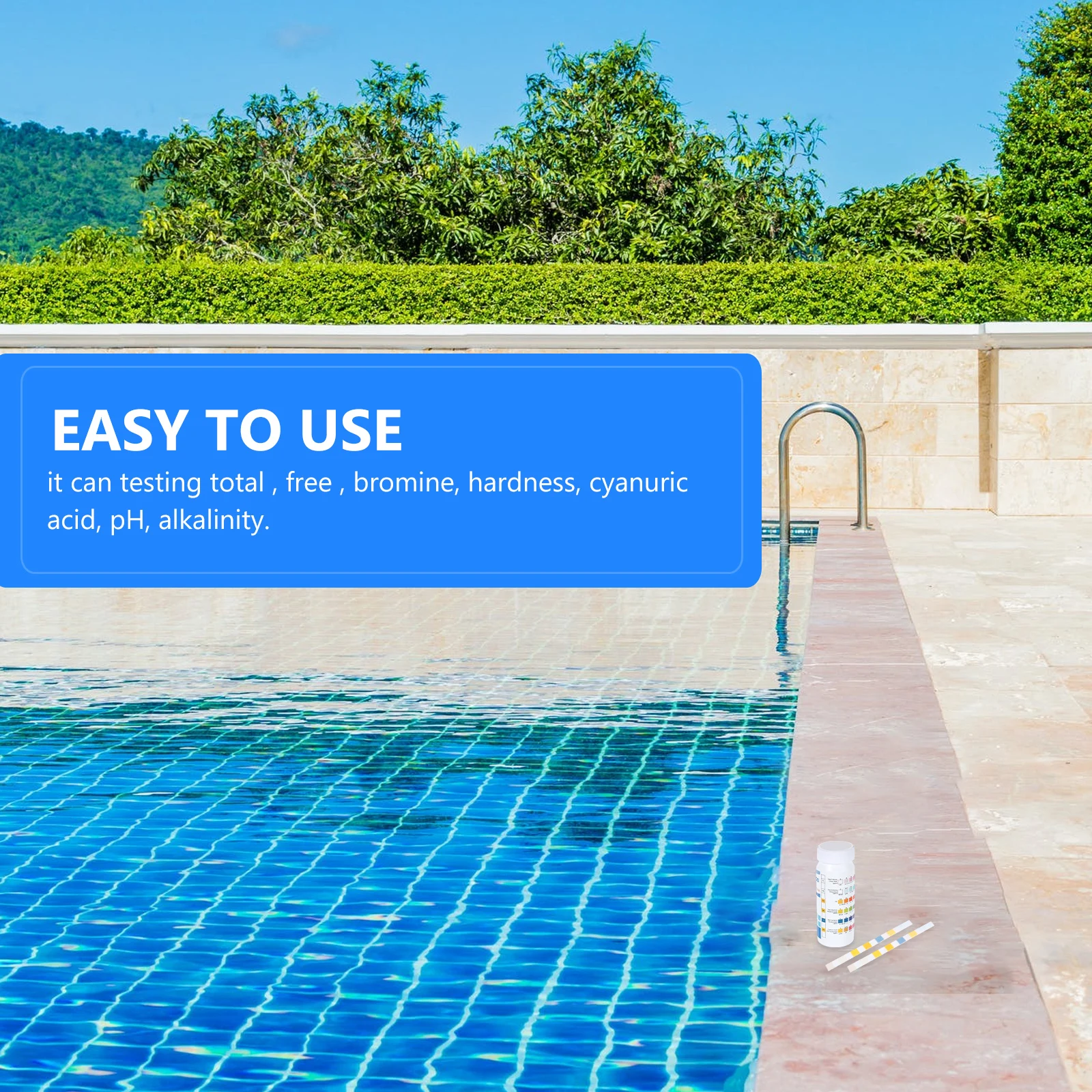 

1 set Pool Test Paper Water Quality Testing pH Strips Spa Hot Tub Swimming Kit Hydroponics Papers Portable Accurate Results