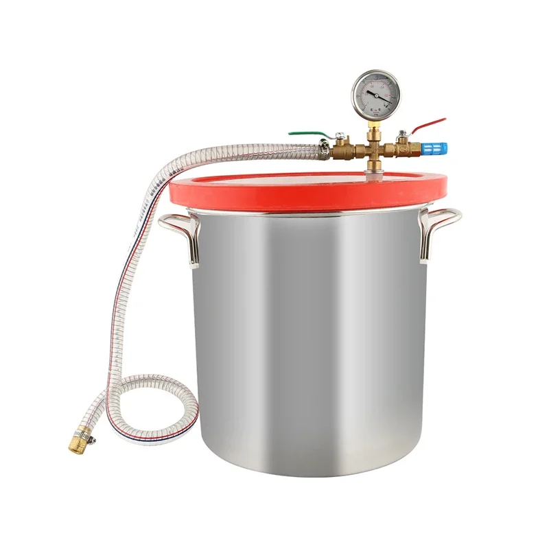 Stainless Steel Vacuum Degassing Chamber 2/3/5 Gallon Vacuum Defoaming Barrel for Epoxy Resin AB Glue