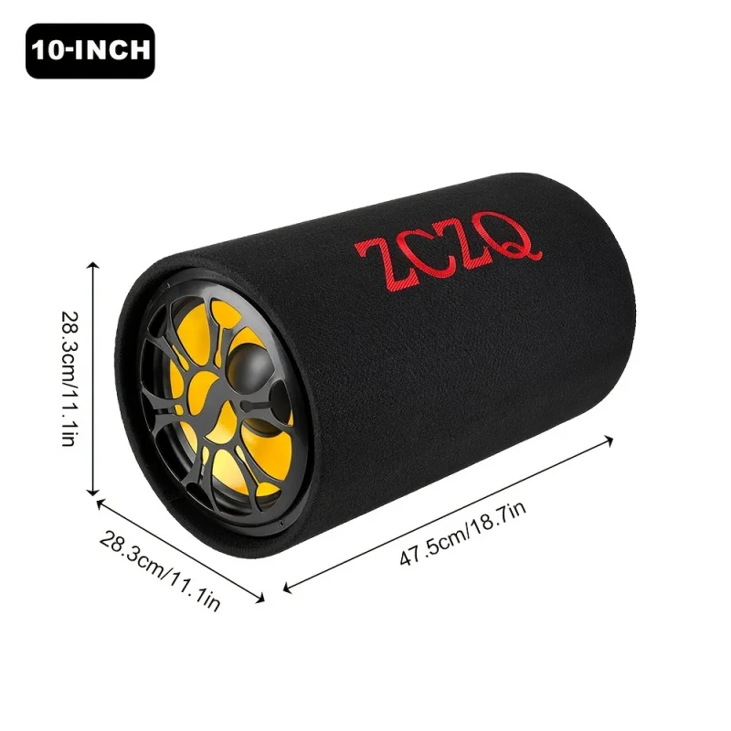 .800W 10Inch Car Round Passive Subwoofer, Good Bass Effect, Powerful Performance, Improve and Enhance Sound Quality, 12V High-po