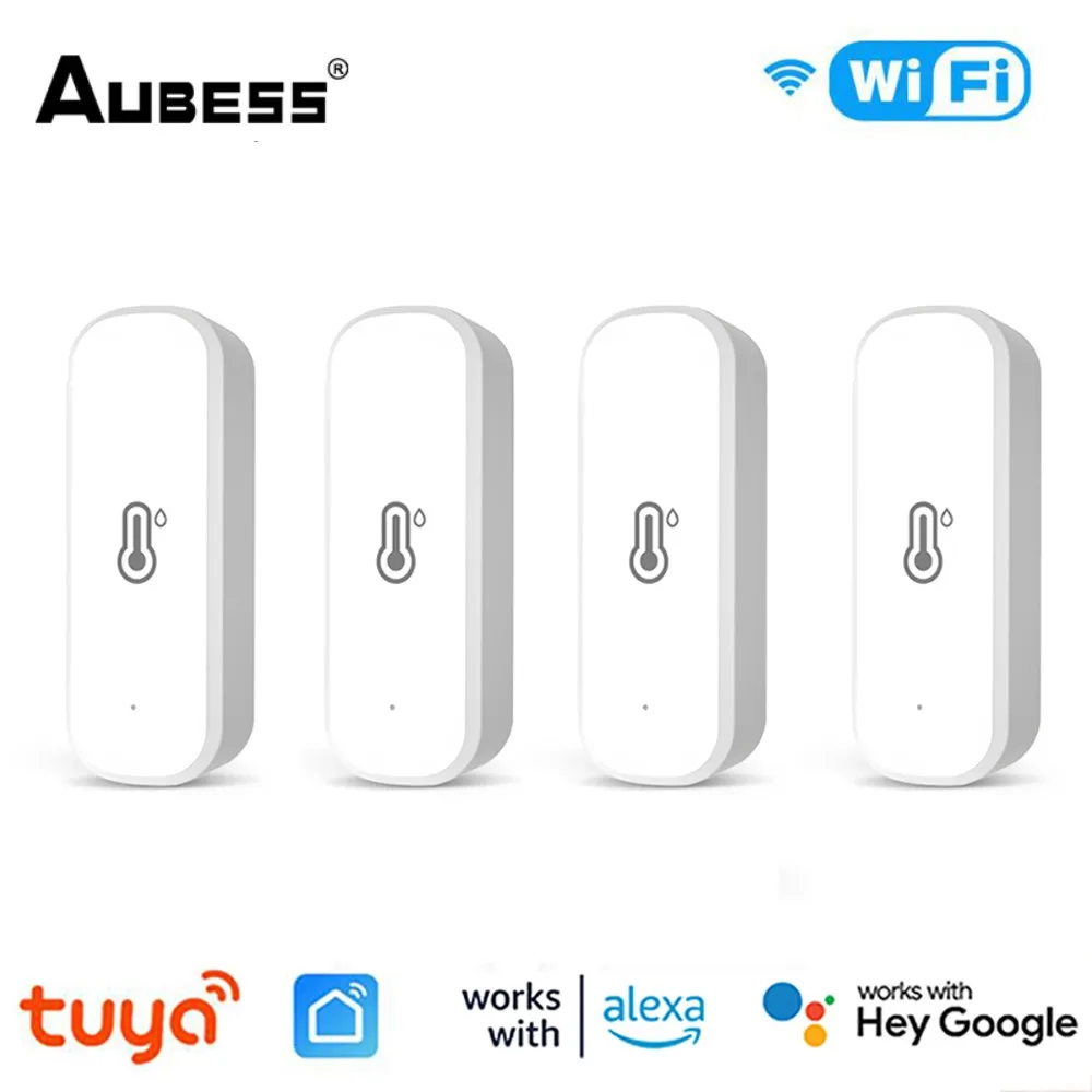 Tuya Smart WIFI Temperatur Und Feuchtigkeit Sensor Innen Hygrometer Thermometer Smart Leben Steuerung Unterstützung Alexa Google Assistent