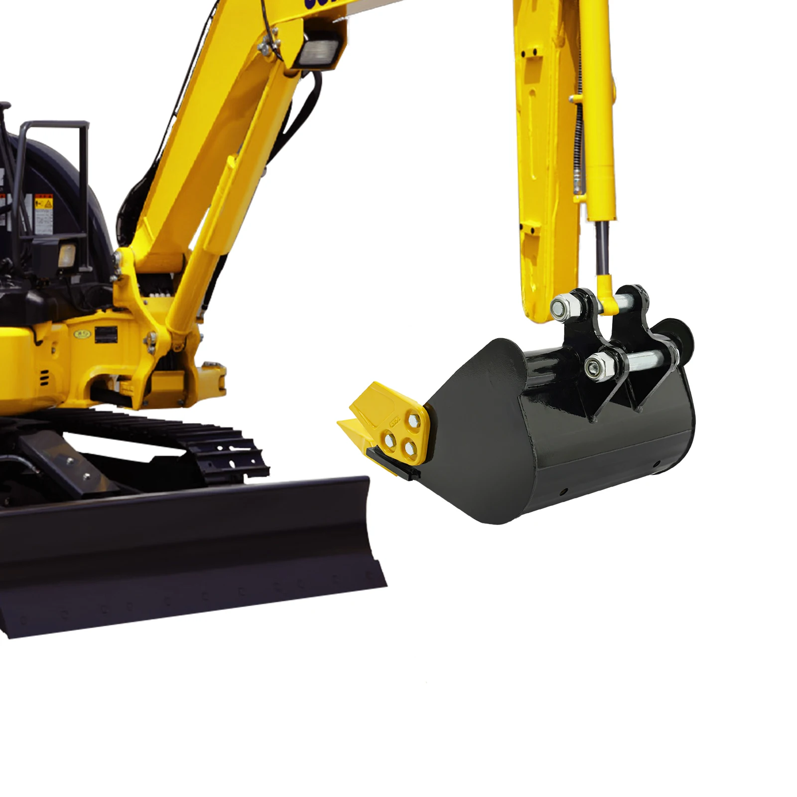 دلو حفارة 40 سم، دلو حفارة صغير بأسنان معدنية، دلو حفارة صغير لأعمال البناء والزراعة