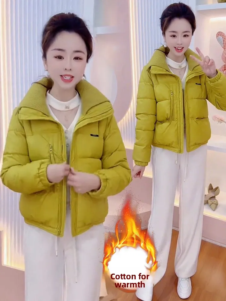 

High-End Luxury Thiened Unique Attractive Small Cotton Jaet Women's Winter Sli Slimming down Jaet Korean Sle