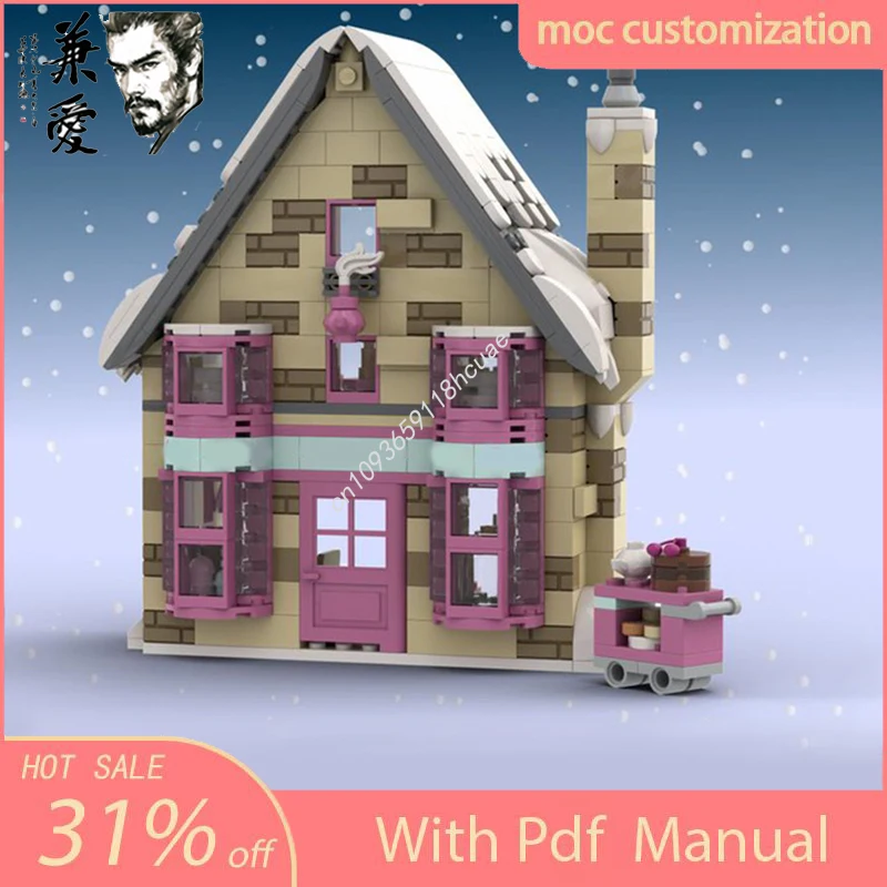 

532 шт. MOC Madam Puddifoot's Tea Shop SP007 Модель Street View Building Block Diy Творческая сборка Развивающие кирпичи Игрушки Подарок