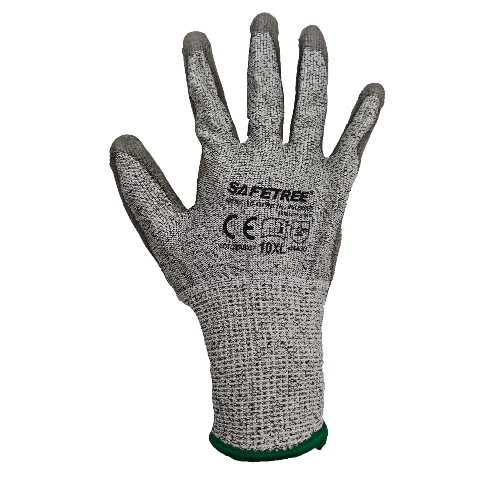 SAFETREE Level 5 HPPE Cut-resistant Safety Glove Anti-Cut Work Gloves Contruction Cut Proof CE