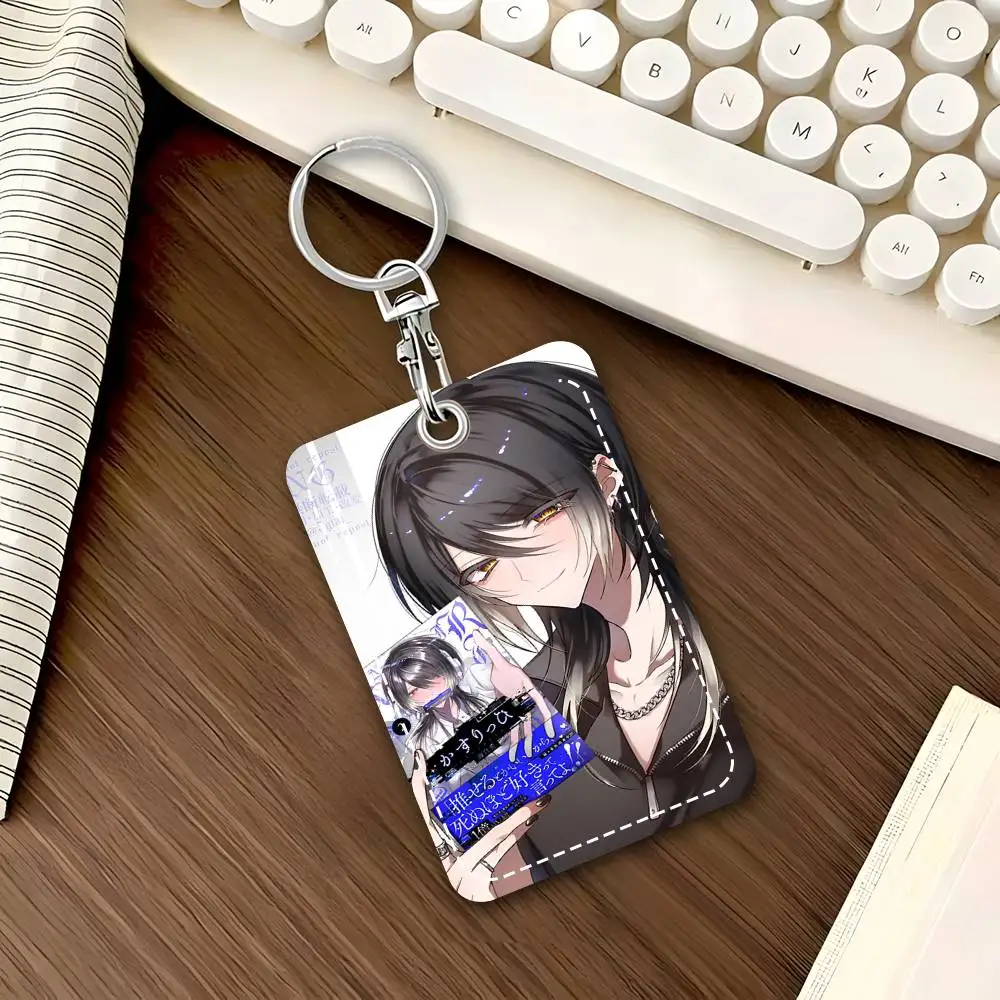 1 Stück Anime Kasurich Kartenetui Schlüsselanhänger Zugangskarten-Tasche Schlüsselanhänger Leder-Kartenhalter Schlüsselring – Detail 4