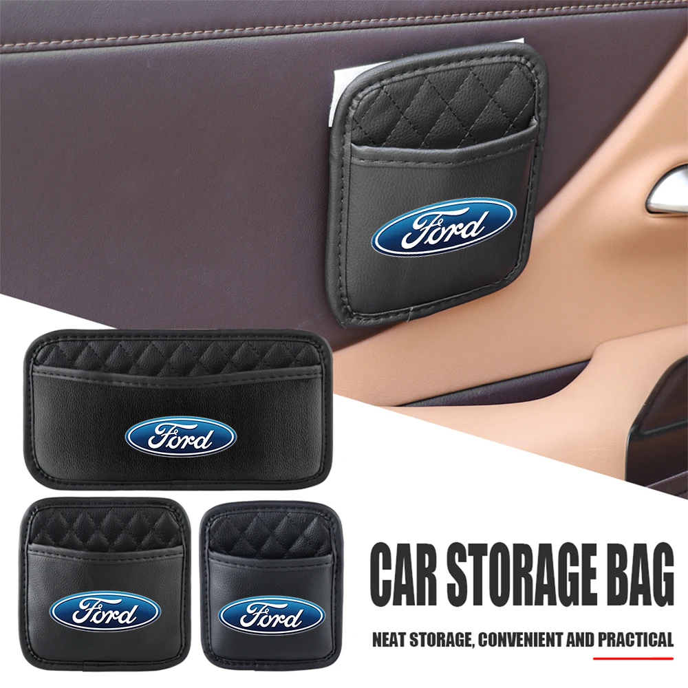 Car Storage Pocket Phone Key Sticky Stowing Tidying Bag For Ford Fiesta Mondeo Fusion Explorer Escape Shelby Edge Taurus Mustang