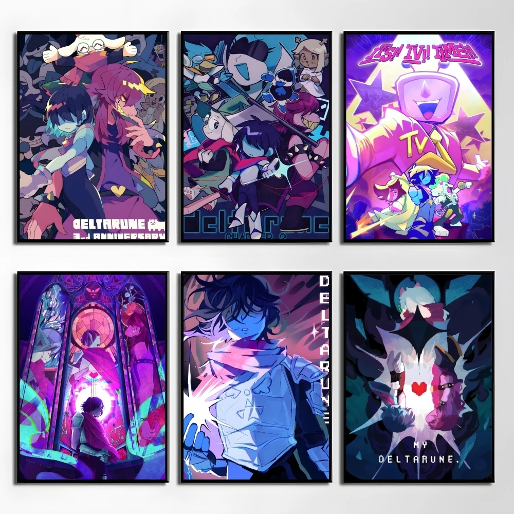 Video Game D-Deltarune Poster Elegant And Affordable Wall Art Stickers For Dormitory Living Room And Bedroom Spaces