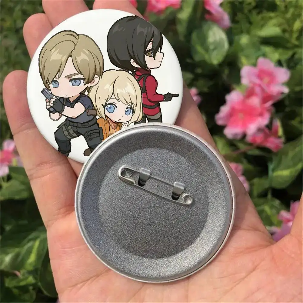 لعبة فيديو R-Residents Evil 32 44 58 مللي متر دبابيس كرتونية مستديرة دبابيس يدوية لحقيبة الظهر مجوهرات اكسسوارات شارة هدايا S