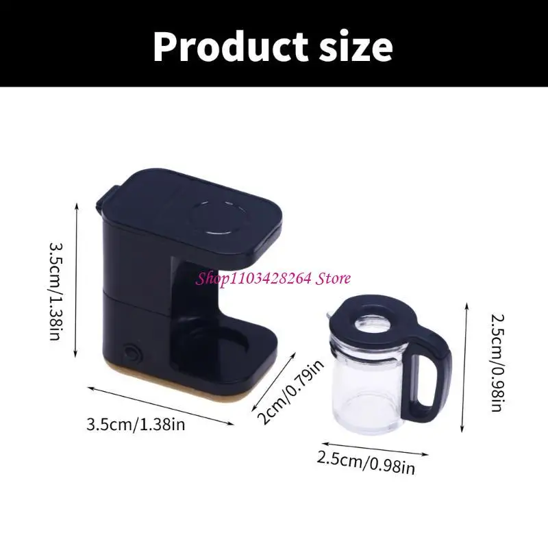 

Миниатюрная кофеварка установлена ​​для кукол 1/12 Scale Реалистичные кухонные предметы для детей и взрослых