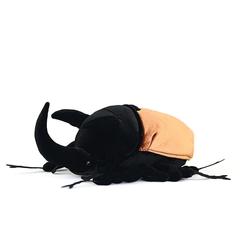 Eupatorus Gracilicornis Realistic Plush Toy High Fidelity Insect Plushie Peluche Lifelike Stuffed Animals Simulation Doll Soft