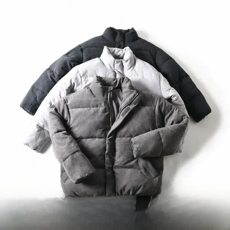 

Молодежная модная хлопковая куртка с воротником-стойкой, сливовый бархат, зимняя одежда для пар, длинный цвет све