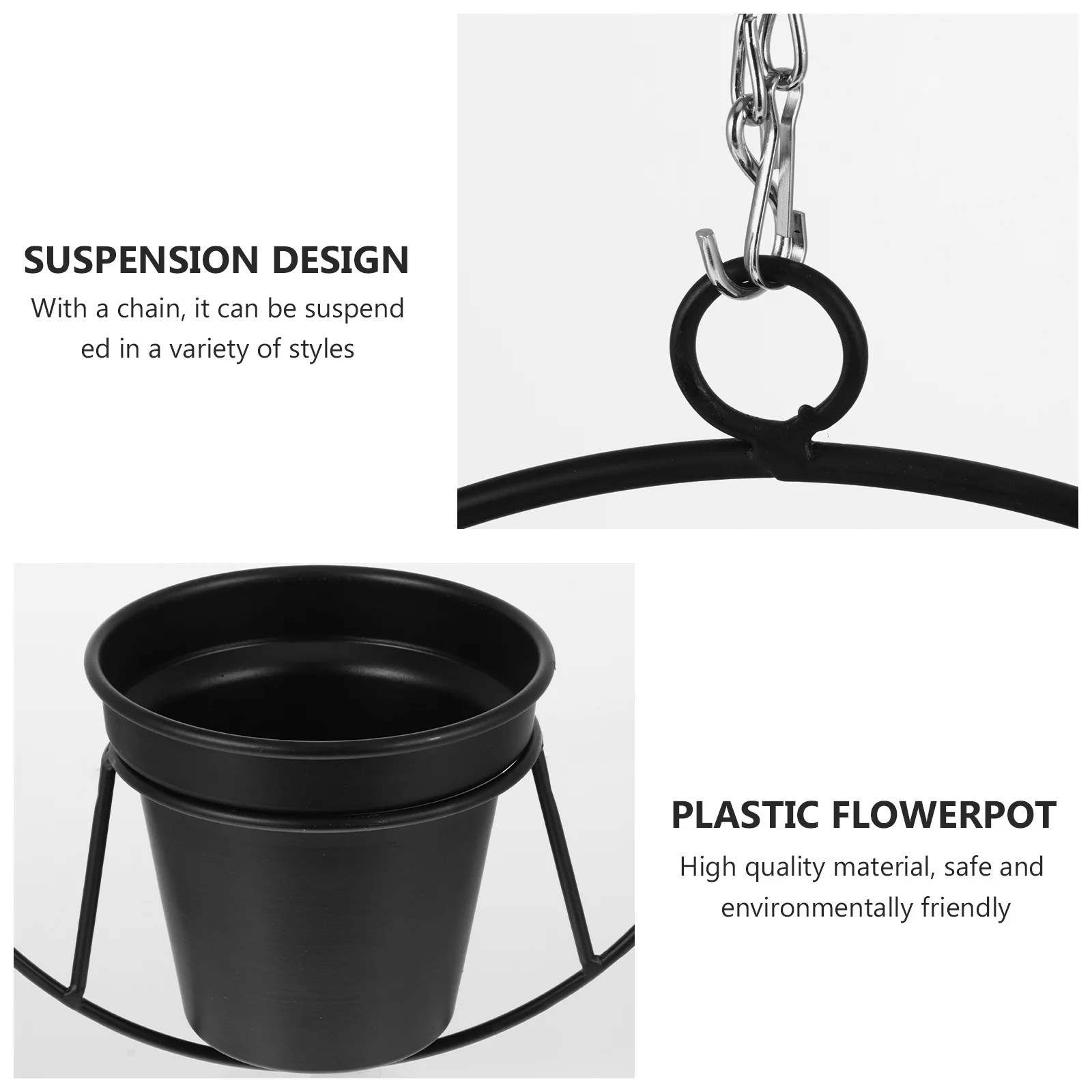 

Hanging Flower Pot Thickened Iron For Indoor Outdoor Garden Decoration Ceiling Plant Holder Modern Home Decor