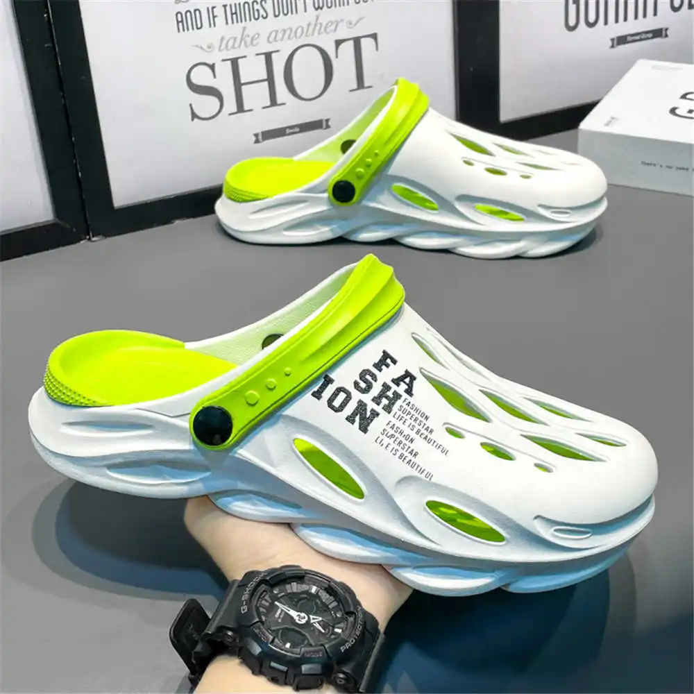 39-45 Shower Slide Flip Flops Slippers Men Sneakers Green Shoes Cute Sandals Sports Funny Sapatenos Genuine Brand Kit Sheos