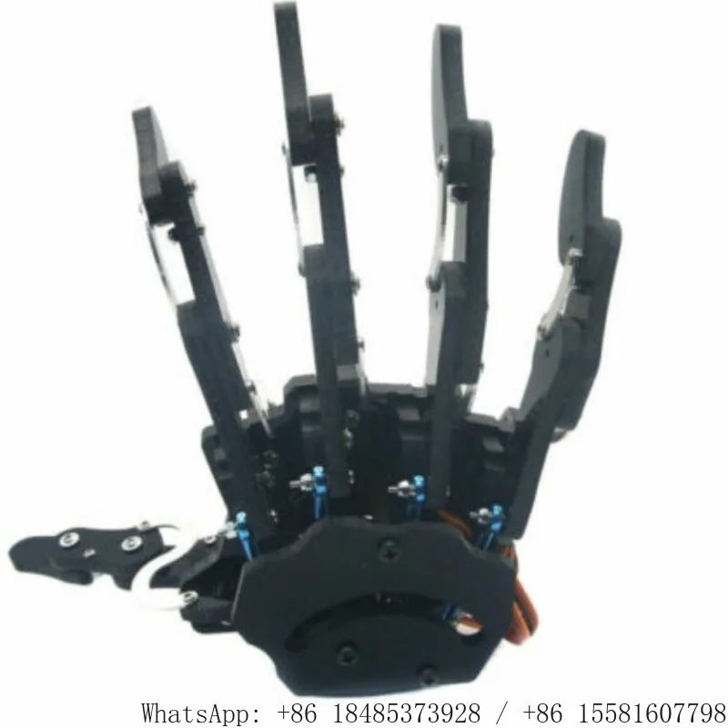 Acrylic Bionic Robotic Hand with Independent Movable Five Fingers Small Servo Driven Model for Teaching Demonstration Training