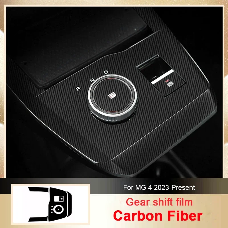 

For MG 4 2023-Present LHD Car Carbon Interior Sticker Auto Lifting Window Panel Decal Gear Inner Door Protective Film Accessory