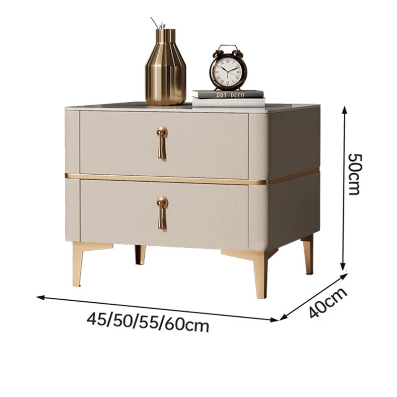 Elegant Unique Night Table Aesthetic Design Storage Bedside Cabinet Minimalist Modern Comodini Camera Da Letto Bedroom Furniture