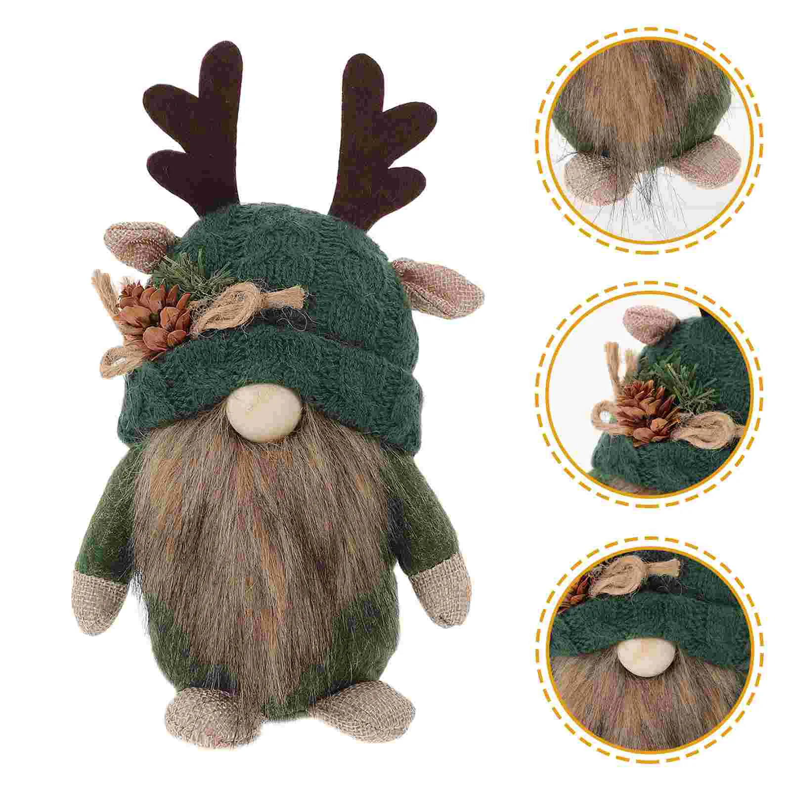 

Gnome Decor Winter Holiday Gnome Forest Antler Gnome Figurine Christmas Gnome Gift gnome gifts holiday ornaments