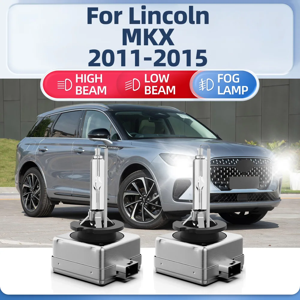 

2PCS 35W HID Xenon Lights Bulbs 12V Car Xenon Headlight 6000K White Plug And Play For Lincoln MKX 2011 2012 2013 2014 2015